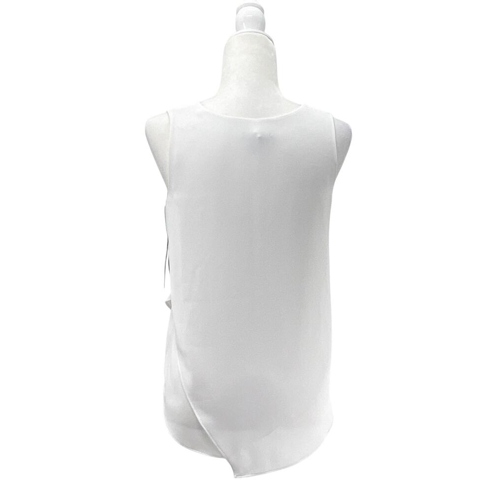 NIC+ZOE White Promenade Top Women XS NWT Asymmetrical Hem - Picture 3 of 11